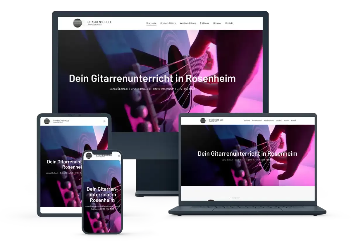 Webdesign Rosenheim Gitarrenschule Rosenheim